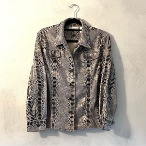 Alfred Dunner Snake Skin Print Button Front Jacket or Blazer : 14P